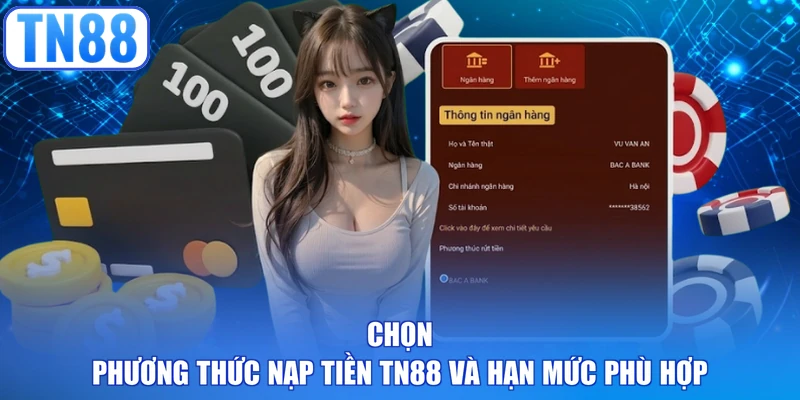 Chọn phương thức nạp tiền TN88 và hạn mức phù hợp