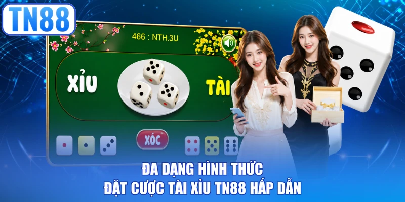 Đa dạng hình thức đặt cược tài xỉu TN88 hấp dẫn