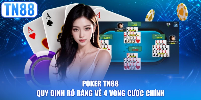 Poker TN88 quy định rõ ràng về 4 vòng cược chính
